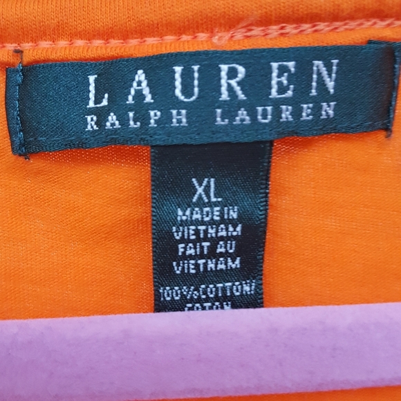 🤗 NEW LRL XL Sunshine Orange Smocked Peasant Top - Picture 4 of 6